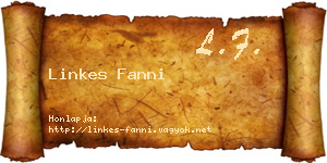 Linkes Fanni névjegykártya